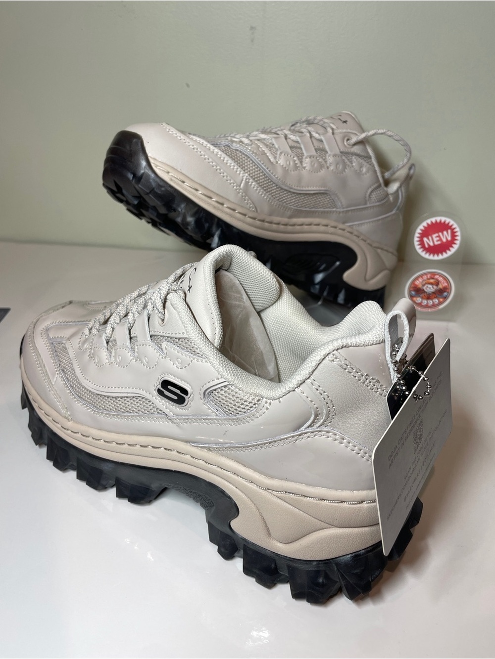 NWT Skechers - Size 9 - Women's Doja Cat - Doja'Lite Shine Off White Sneakers - Picture 7 of 10